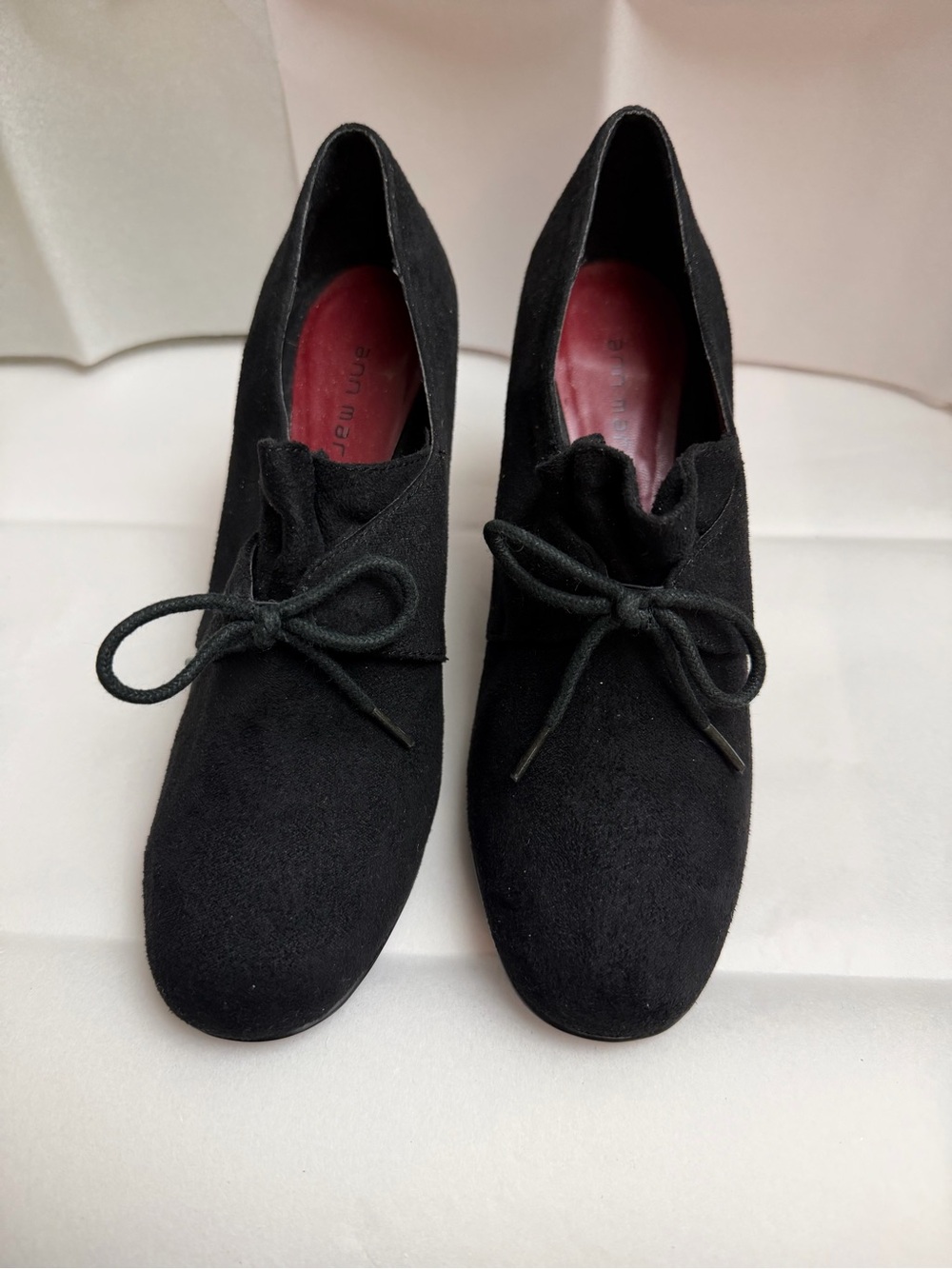 Ann Marino Black Suede Lace-Up Women’s Boots